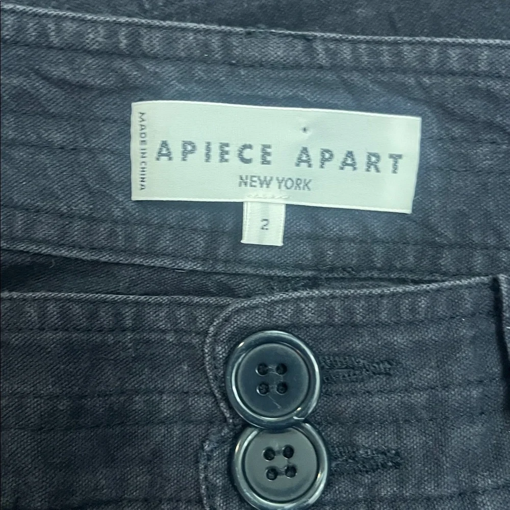 Apiece Apart Merida Navy Pants High Rise Sailor Cropped Trousers size 2 - Picture 10 of 11